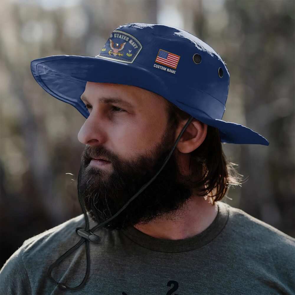 US Navy, American By Birth, Veteran By Choice - Boonie Hat - Image 3