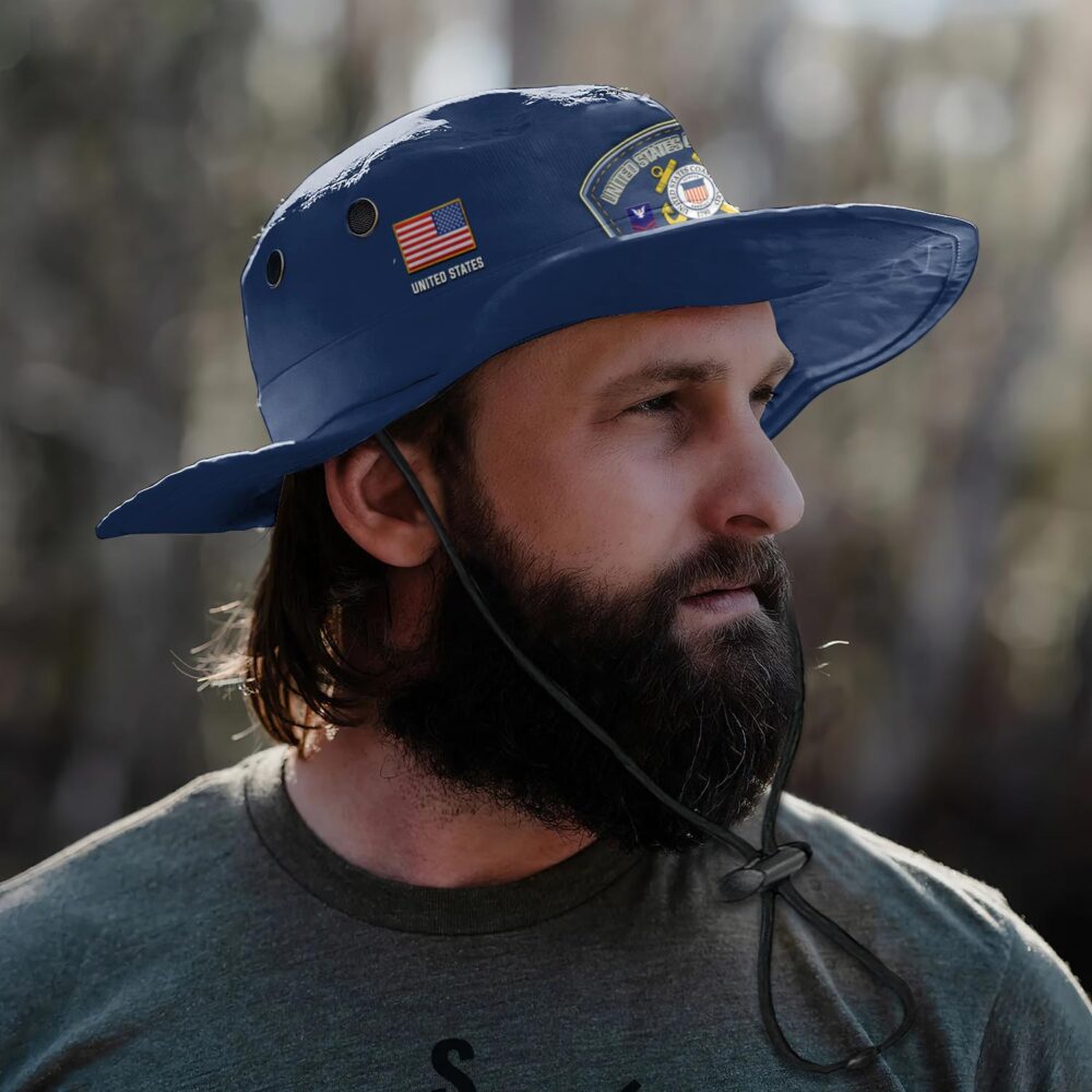 US Coast Guard, Proud Veteran - Boonie Hat - Image 2