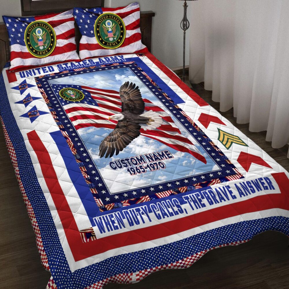 US Army, Duty, Honor, Country - Quilt Bed Set - Queen - Image 2