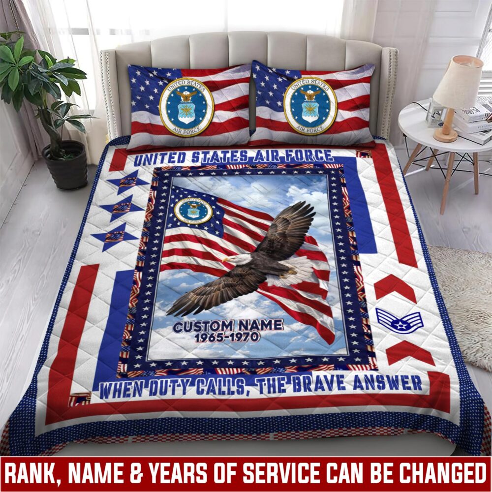 US Air Force, Defender of Freedom - Quilt Bed Set - King - Image 3