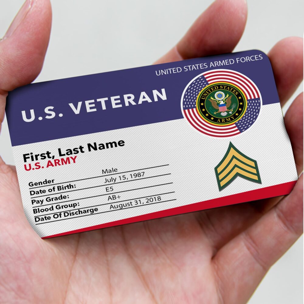 US Army, O 3 Army Captain - Printed Metal Card - Image 3