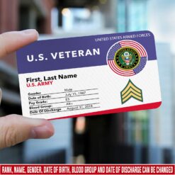 US Army, O 3 Army Captain - Printed Metal Card