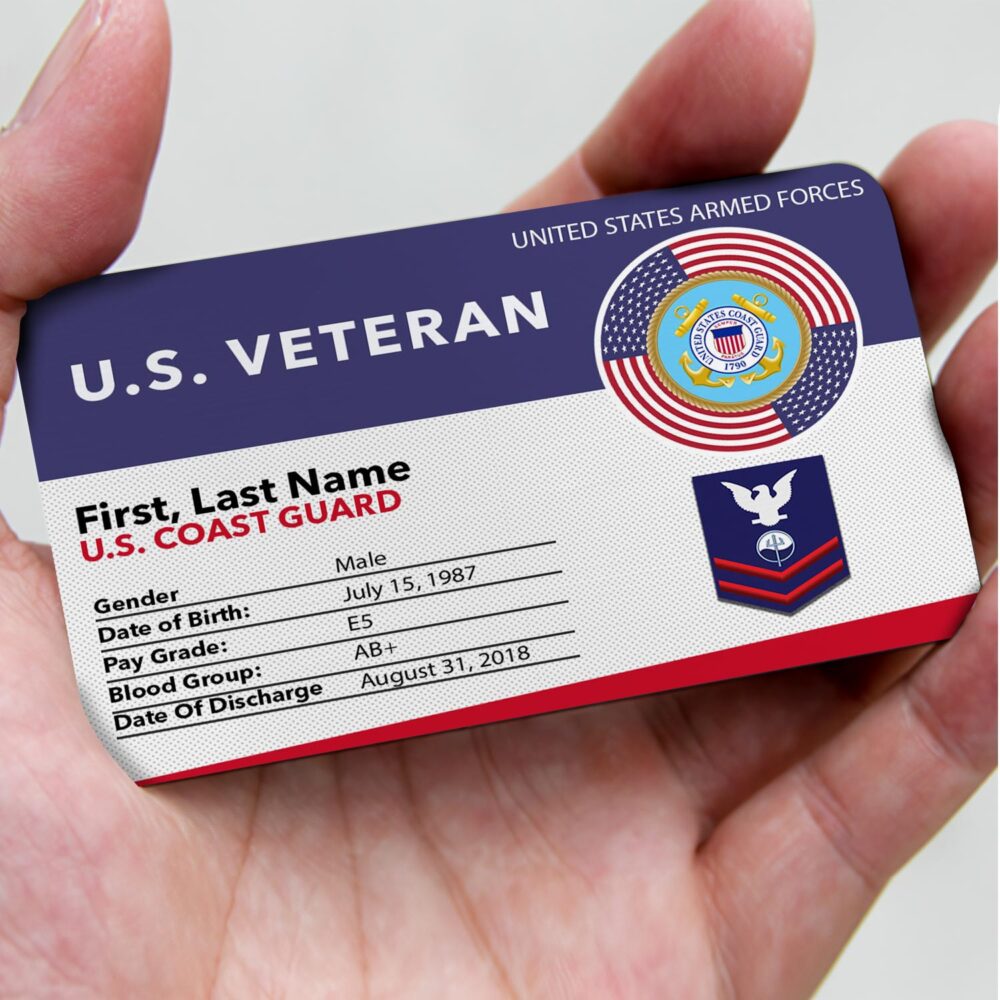 US Coast Guard, E 7 Red - Printed Metal Card - Image 3