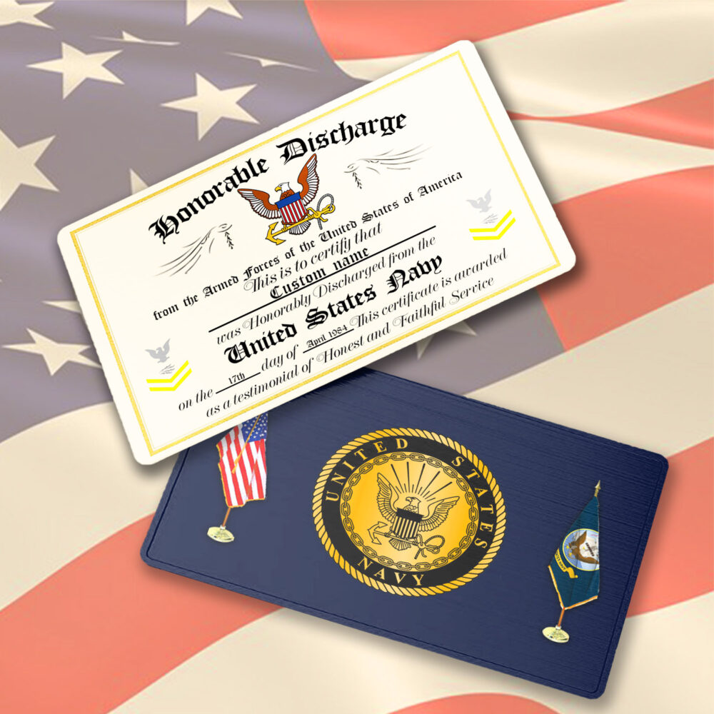 US Navy, Always Courageous - Printed Metal Card - Image 2