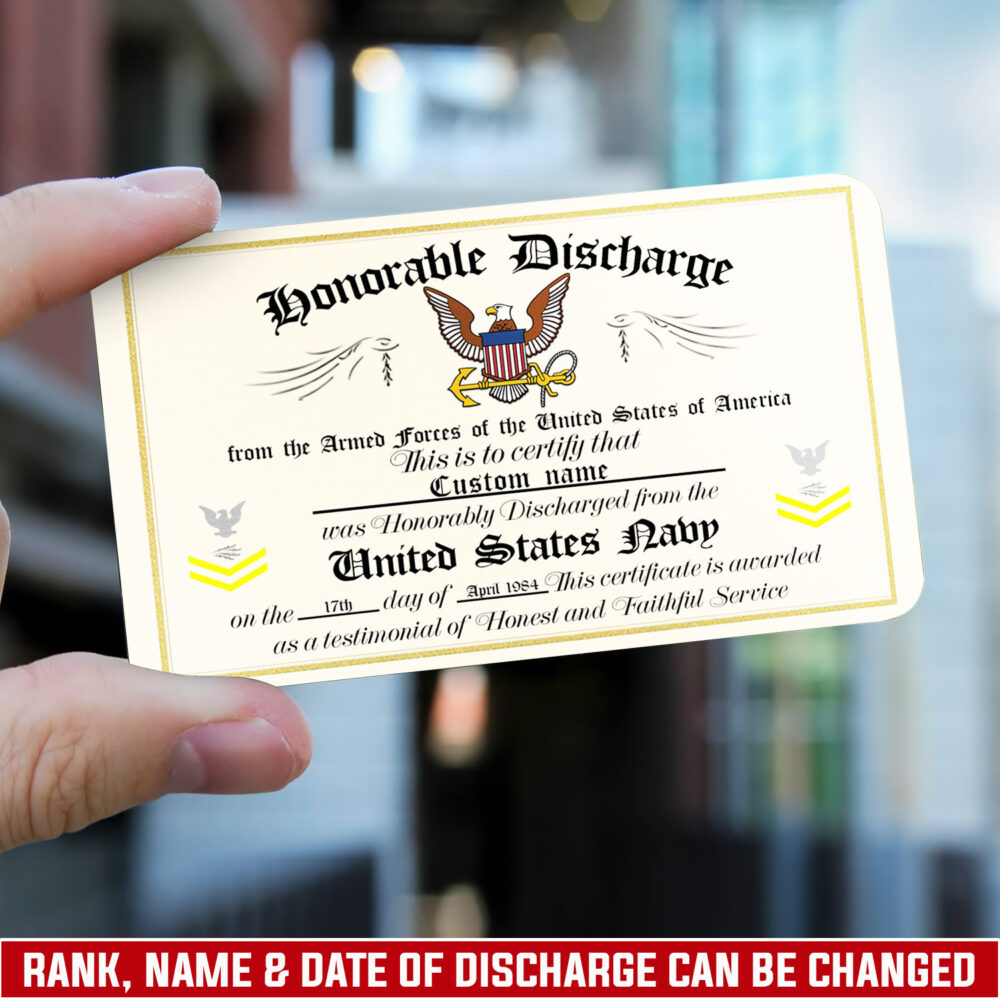 US Navy, Always Courageous - Printed Metal Card