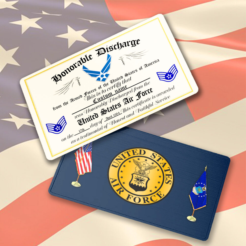 US Air Force , Always Remember, Never Forget - Printed Metal Card - Image 2
