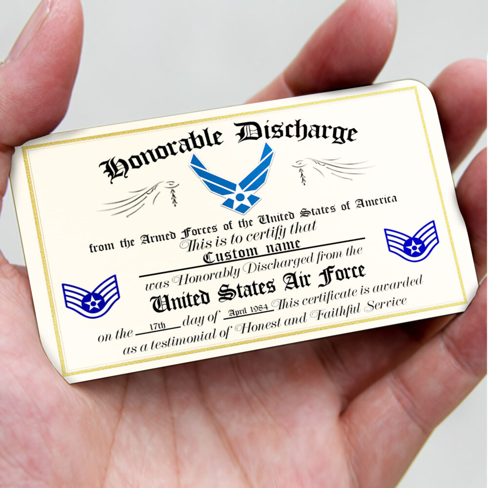 US Air Force , Always Remember, Never Forget - Printed Metal Card - Image 3
