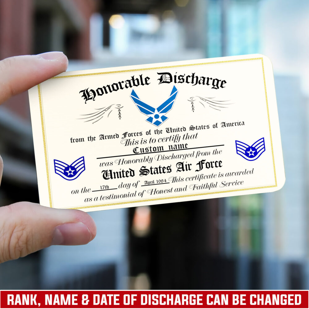 US Air Force , Always Remember, Never Forget - Printed Metal Card