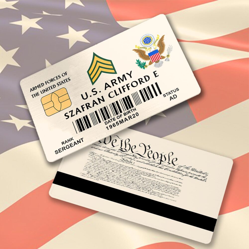 US Army, Lest We Forget - Printed Metal Card - Image 2