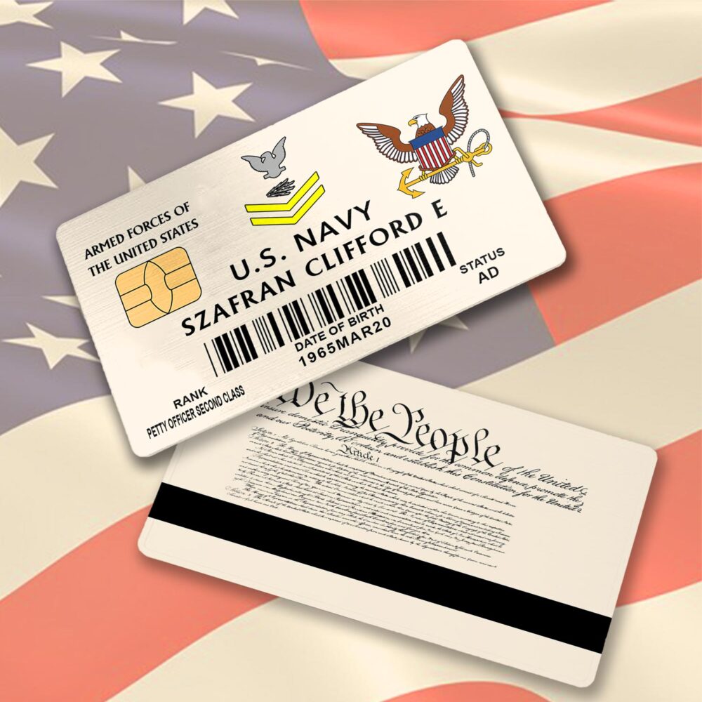 US Navy, Semper Fortis - Printed Metal Card - Image 2