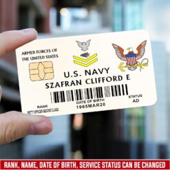 US Navy, Semper Fortis - Printed Metal Card