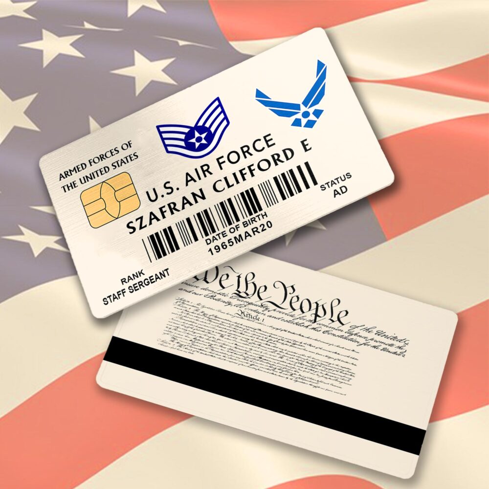 US Air Force , E 6 Air Force Technical Sergeant - Printed Metal Card - Image 2