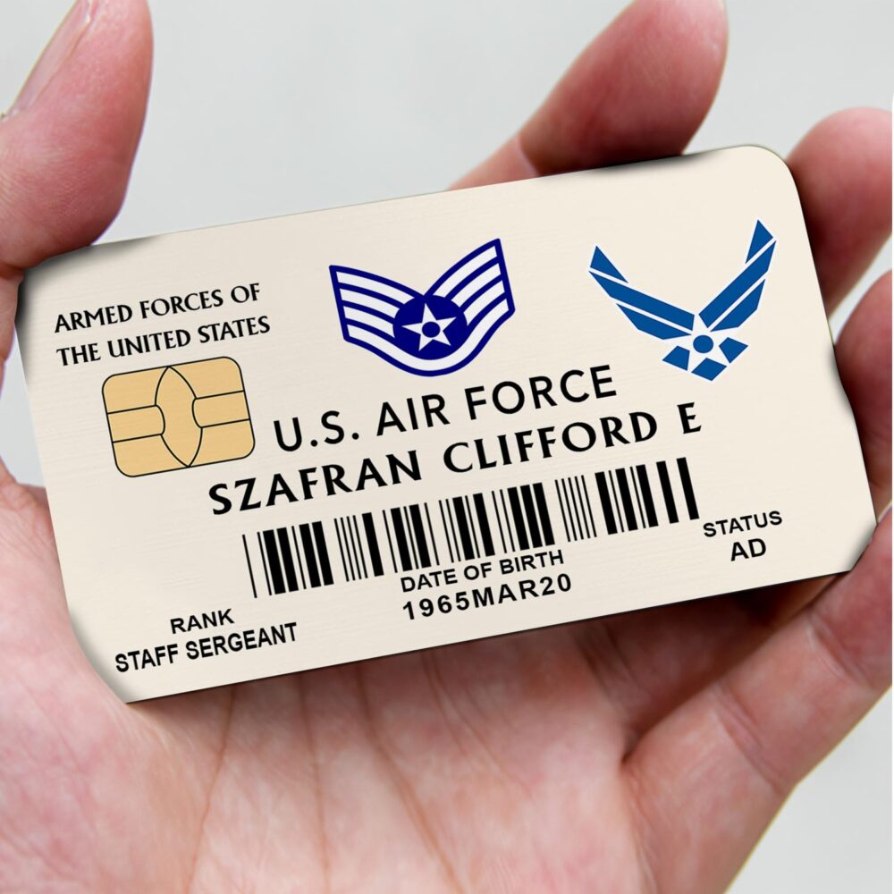 US Air Force , E 6 Air Force Technical Sergeant - Printed Metal Card - Image 3
