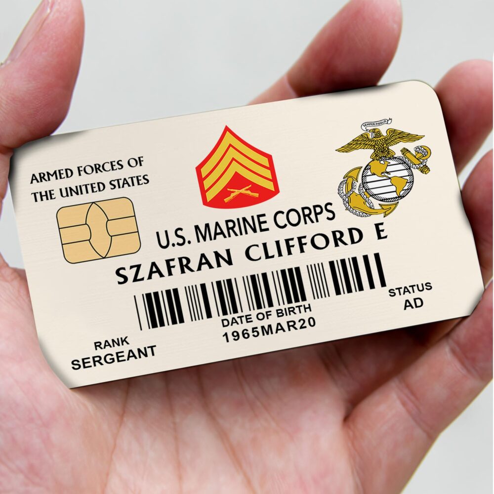 US Marine Corps, Remember - Honor - Respect - Printed Metal Card - Image 3