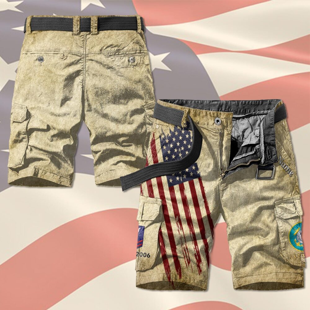 US Coast Guard, E 6 Gold - Cargo Shorts (Belt Excluded) - Image 2