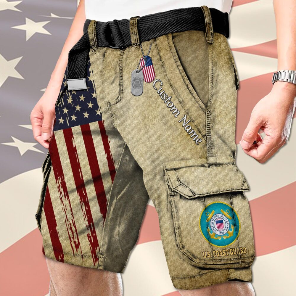 US Coast Guard, E 6 Gold - Cargo Shorts (Belt Excluded) - Image 3