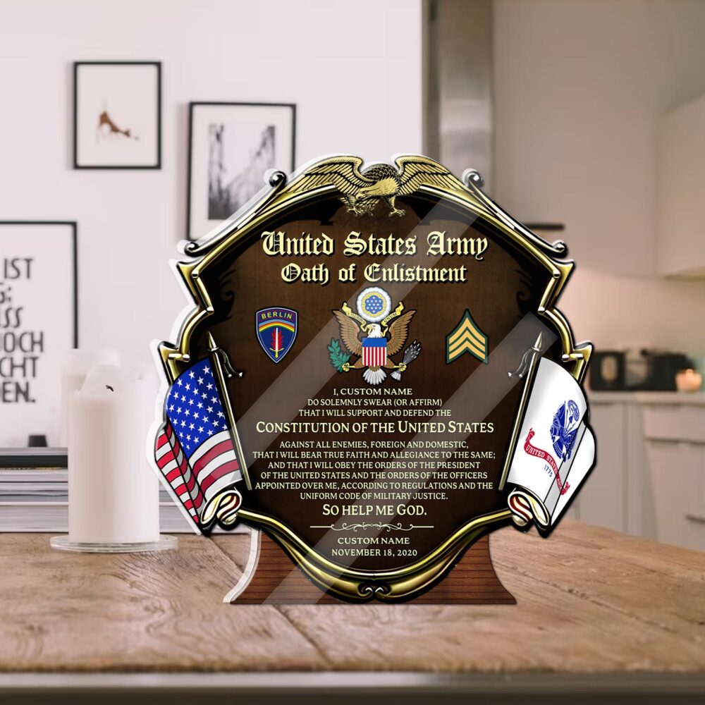 Army Division, Honoring All Who Served - Acrylic Plaque 4x4in - Image 2