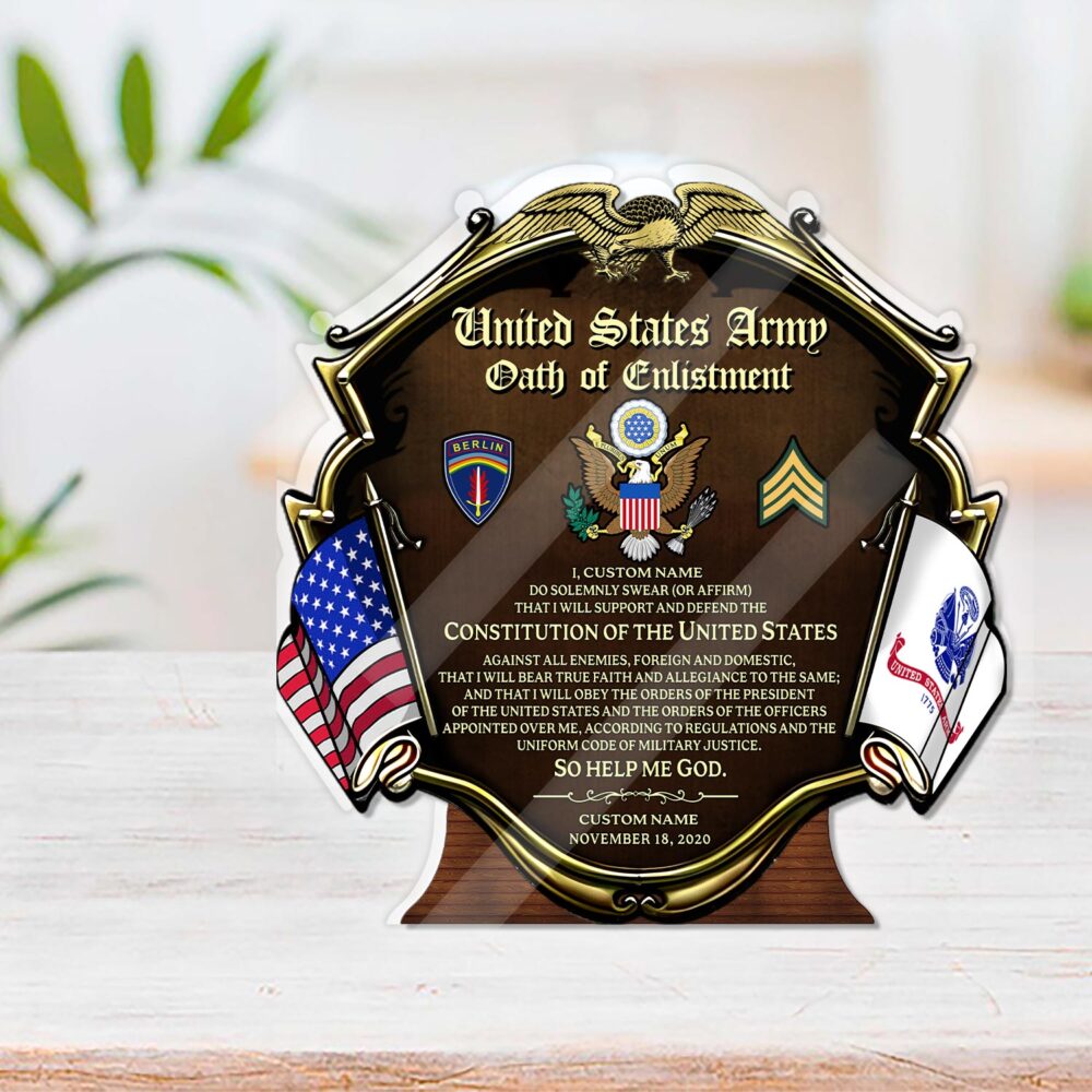 Army Division, Honoring All Who Served - Acrylic Plaque 4x4in - Image 3