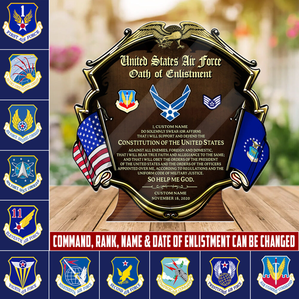 Air Force Command, Honoring All Who Served - Acrylic Plaque 4x4in
