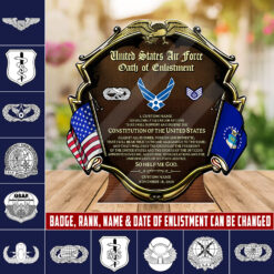 Air Force Badge, Duty, Honor, Country - Acrylic Plaque 8x8in