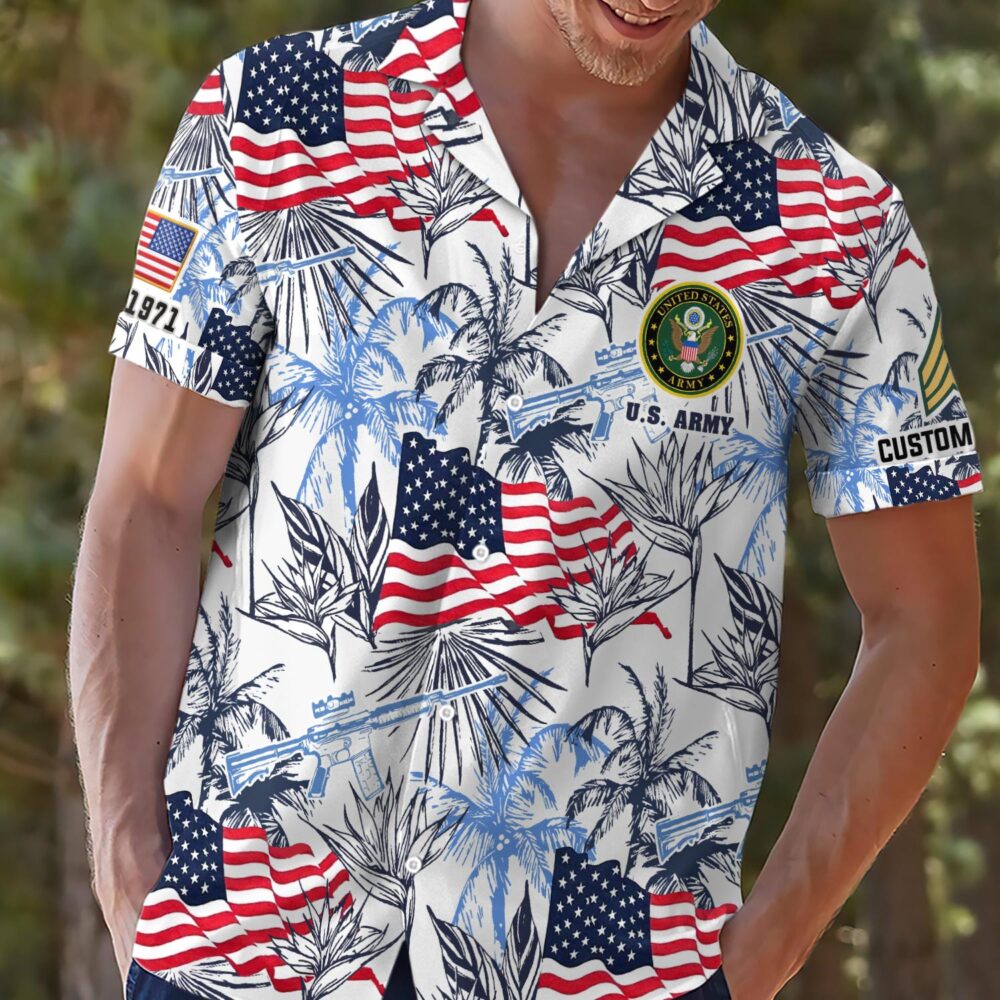 US Army, E 8 Army First Sergeant - Hawaii Shirt - Image 2