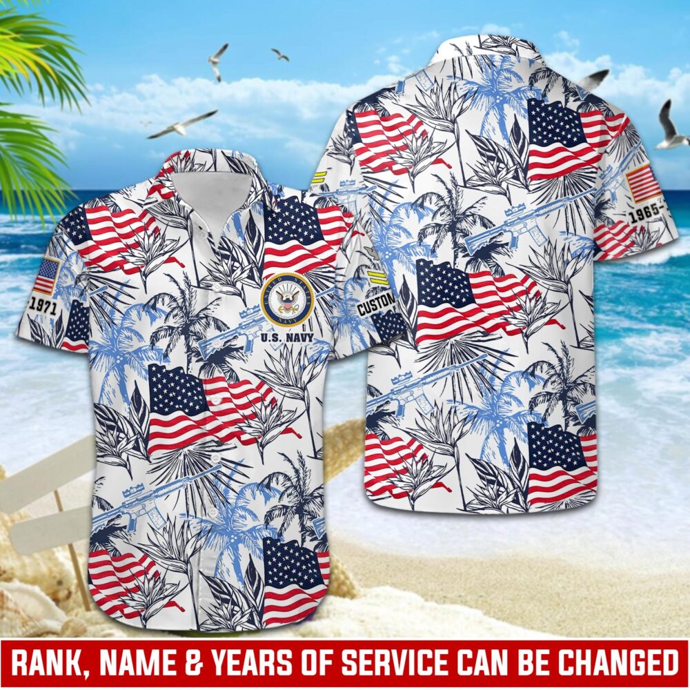 US Navy, E 9 Gold - Hawaii Shirt