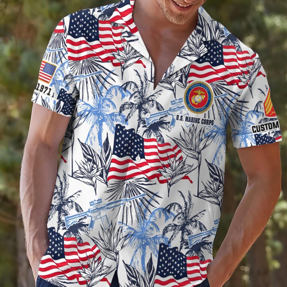 US Marine Corps, Honor The Fallen - Hawaii Shirt - Image 2