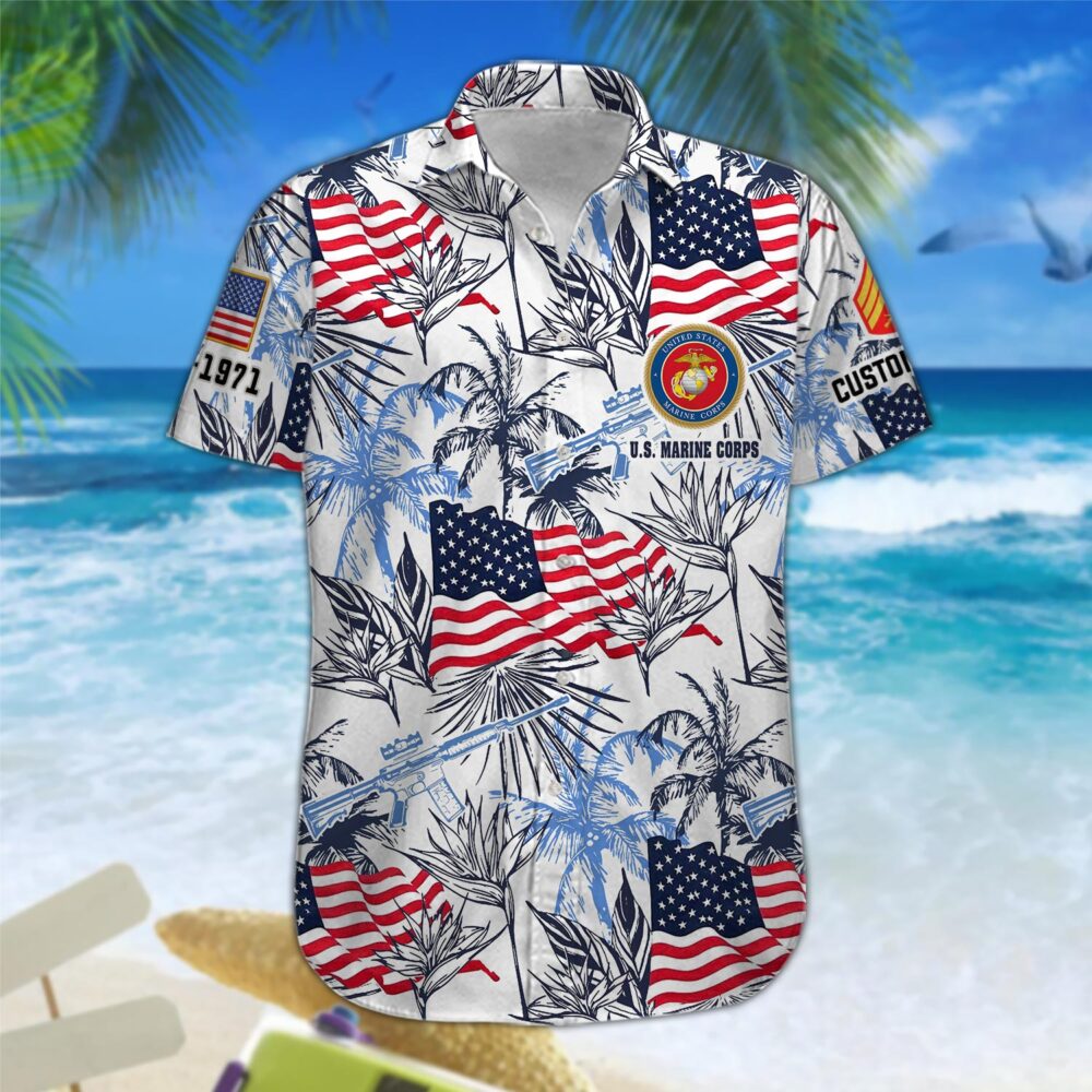 US Marine Corps, Honor The Fallen - Hawaii Shirt - Image 3
