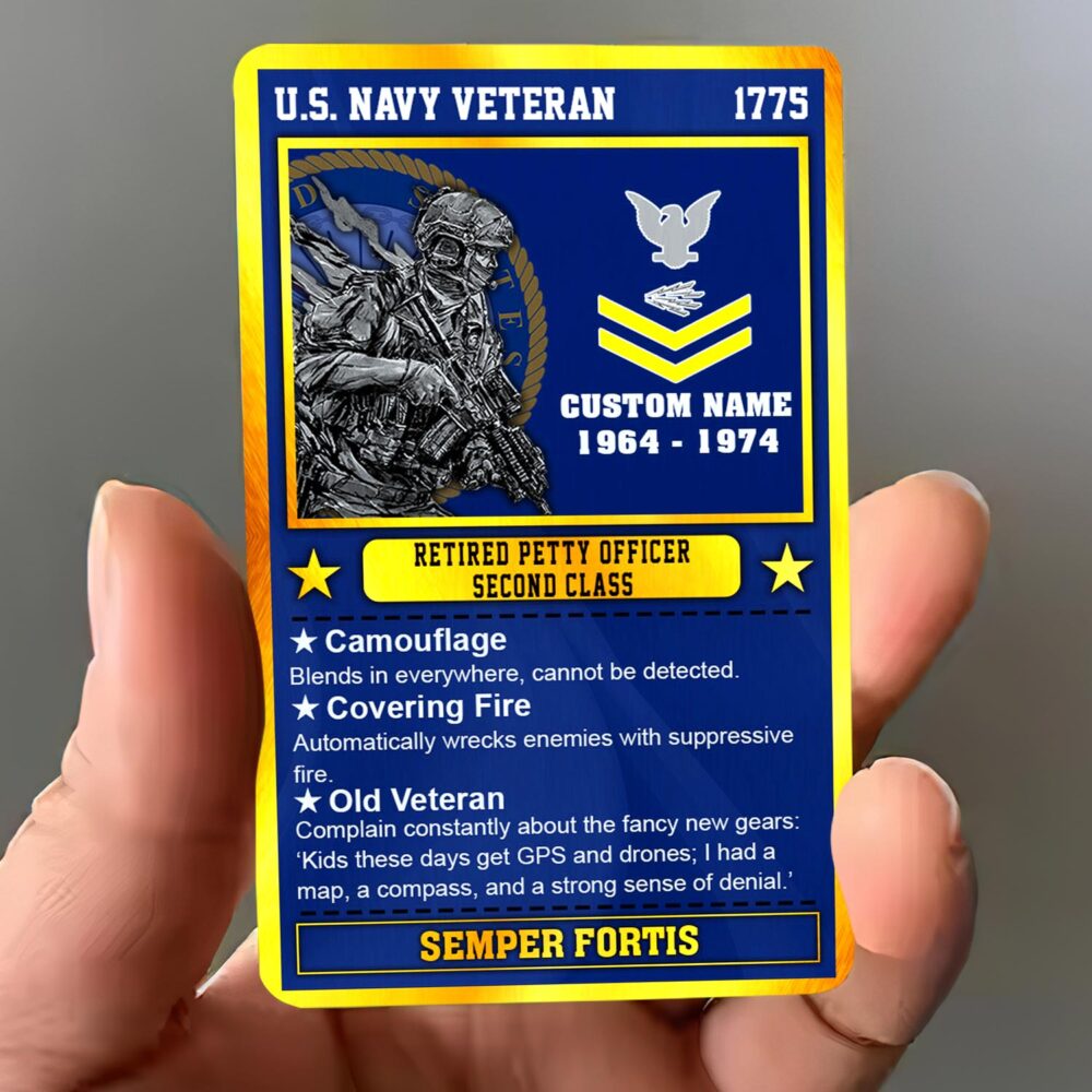 US Navy, Thank a Veteran - Printed Metal Card - Image 3