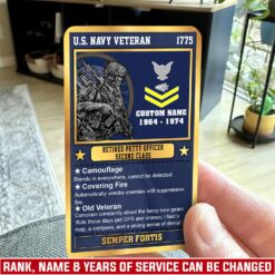 US Navy, Thank a Veteran - Printed Metal Card