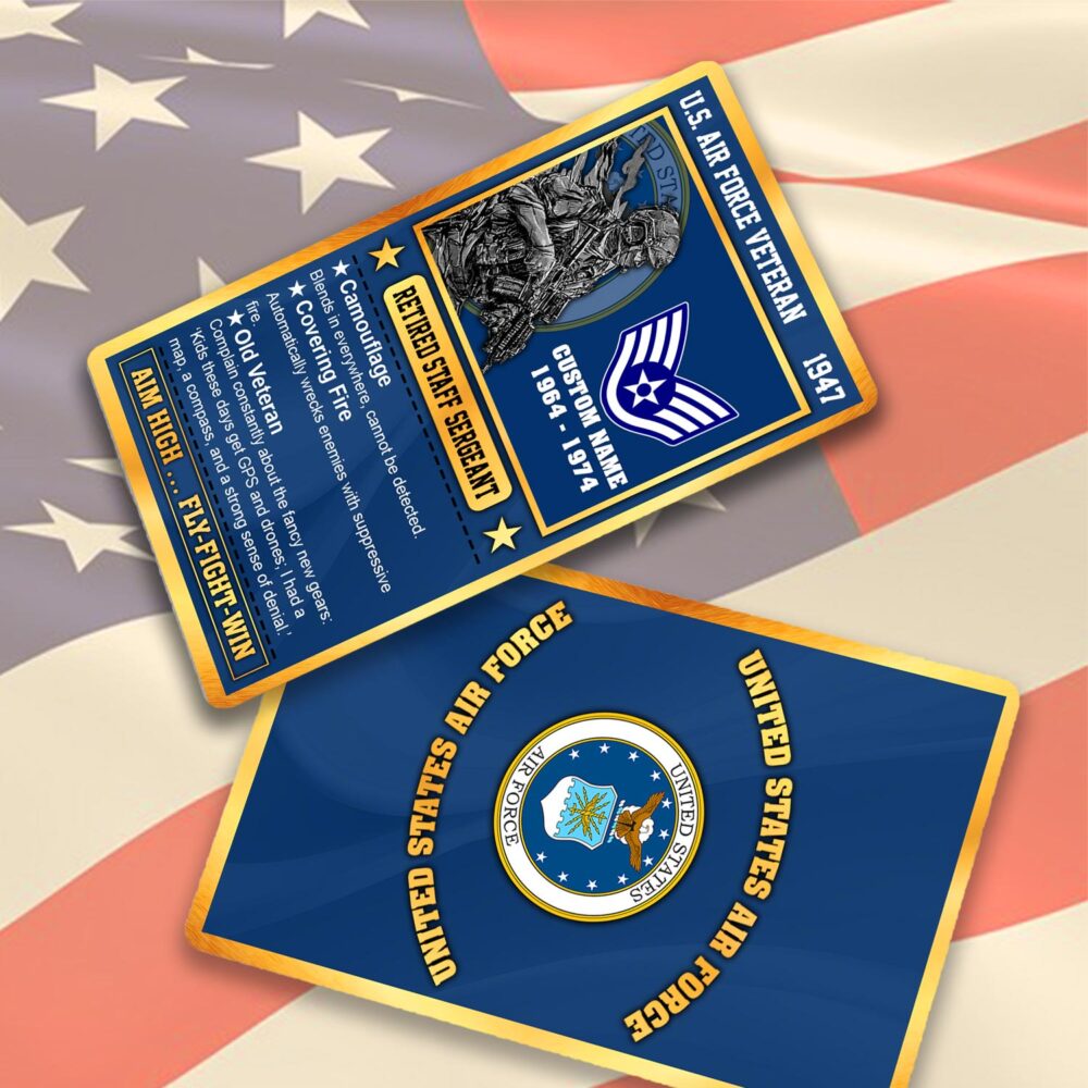 US Air Force , E 7 Air Force First Sergeant - Printed Metal Card - Image 2