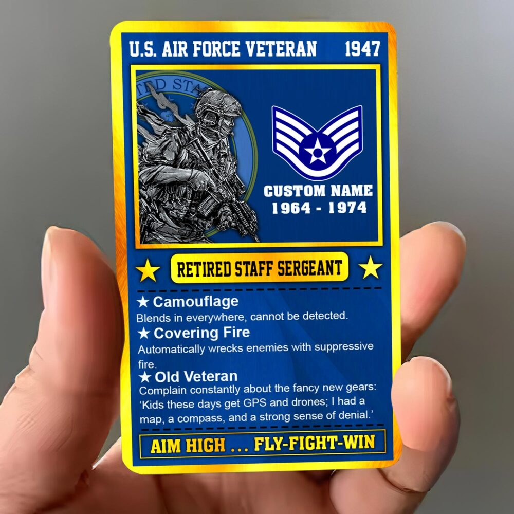 US Air Force , E 7 Air Force First Sergeant - Printed Metal Card - Image 3