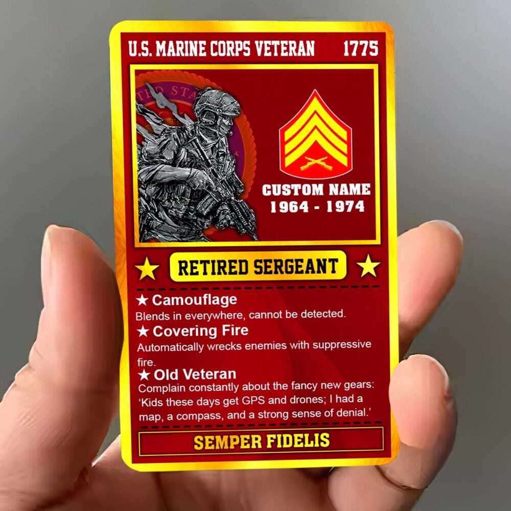 US Marine Corps, I Walked The Walk - Printed Metal Card - Image 3