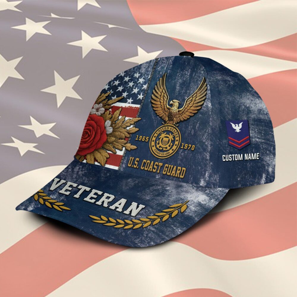 US Coast Guard, E 2 Blue - Embroidered Classic Cap - Image 2