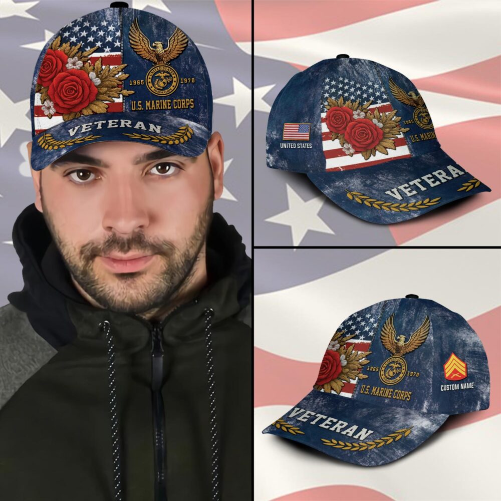 US Marine Corps, Freedom Over Fear - Embroidered Classic Cap - Image 3