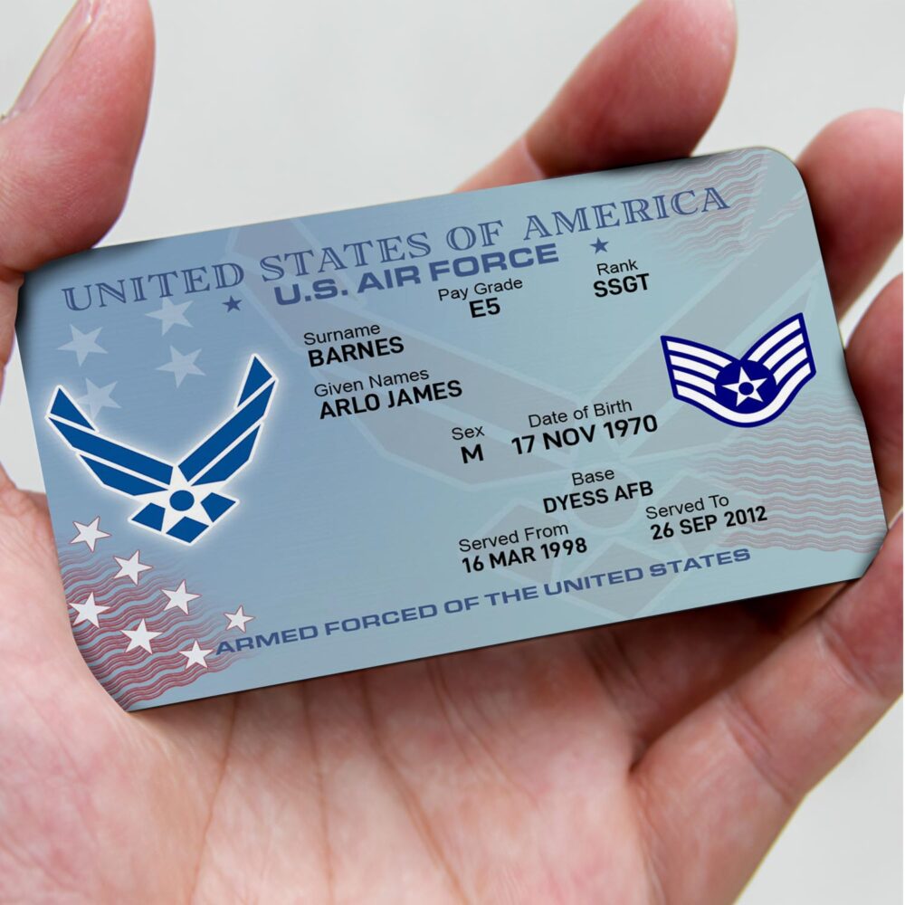 US Air Force , Aim High … Fly-Fight-Win - Printed Metal Card - Image 3