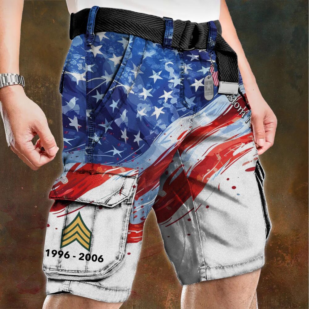 US Army, Served With Pride - Cargo Shorts (Belt Excluded) - Image 4