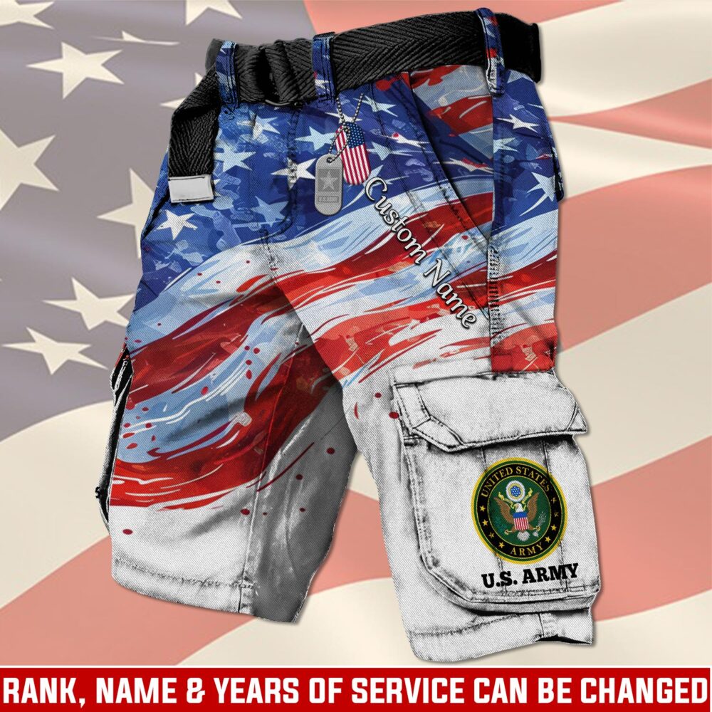 US Army, Served With Pride - Cargo Shorts (Belt Excluded)