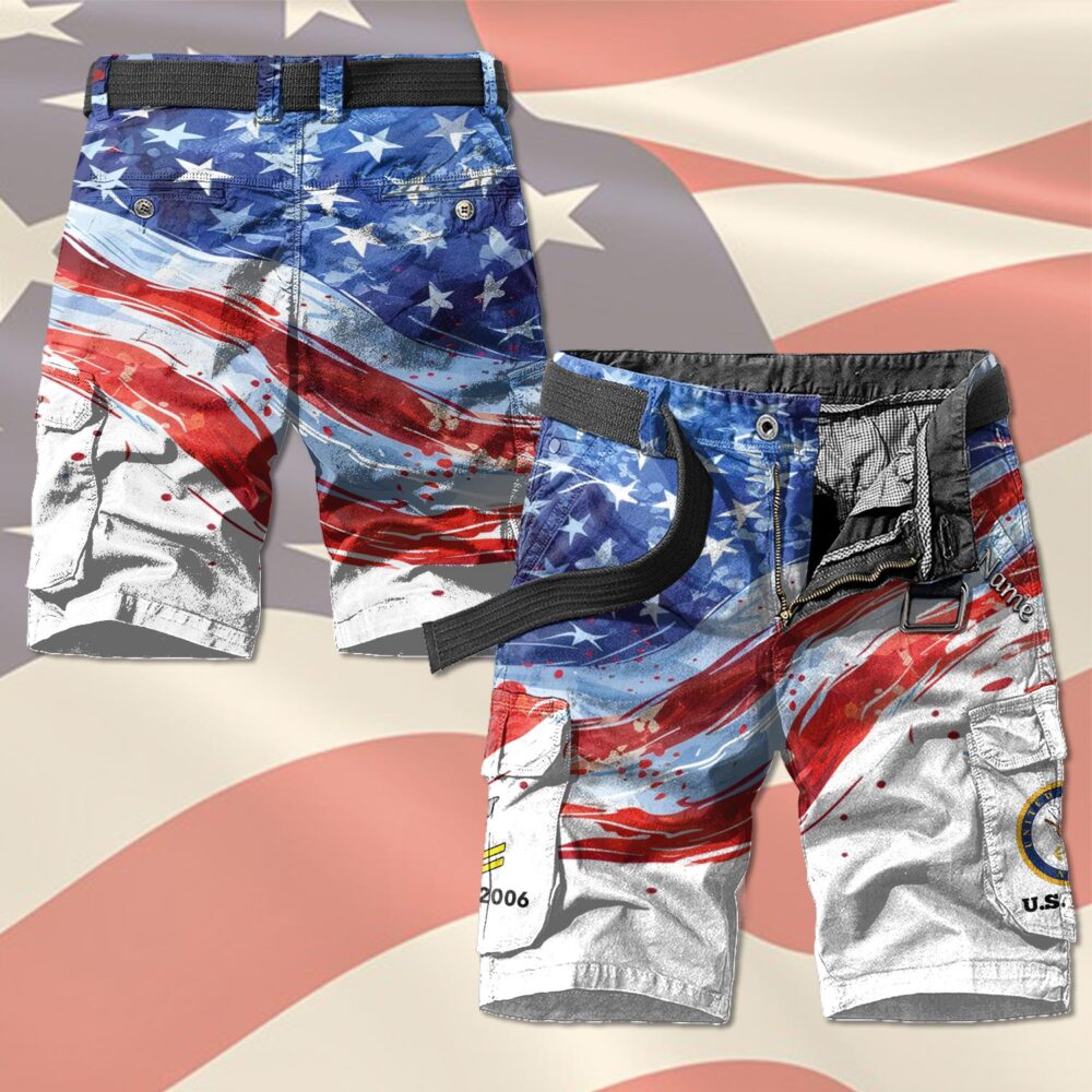 US Navy, I Walked The Walk - Cargo Shorts (Belt Excluded) - Image 2