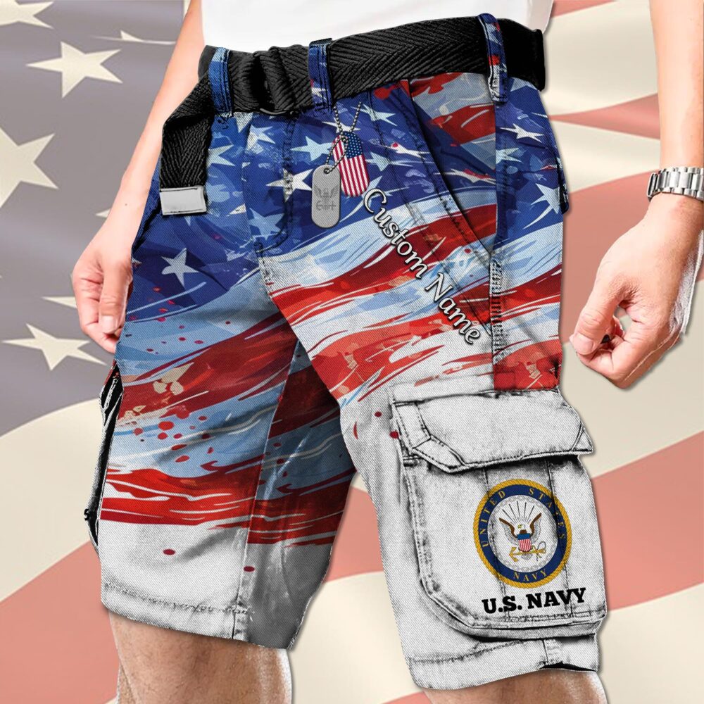 US Navy, I Walked The Walk - Cargo Shorts (Belt Excluded) - Image 3