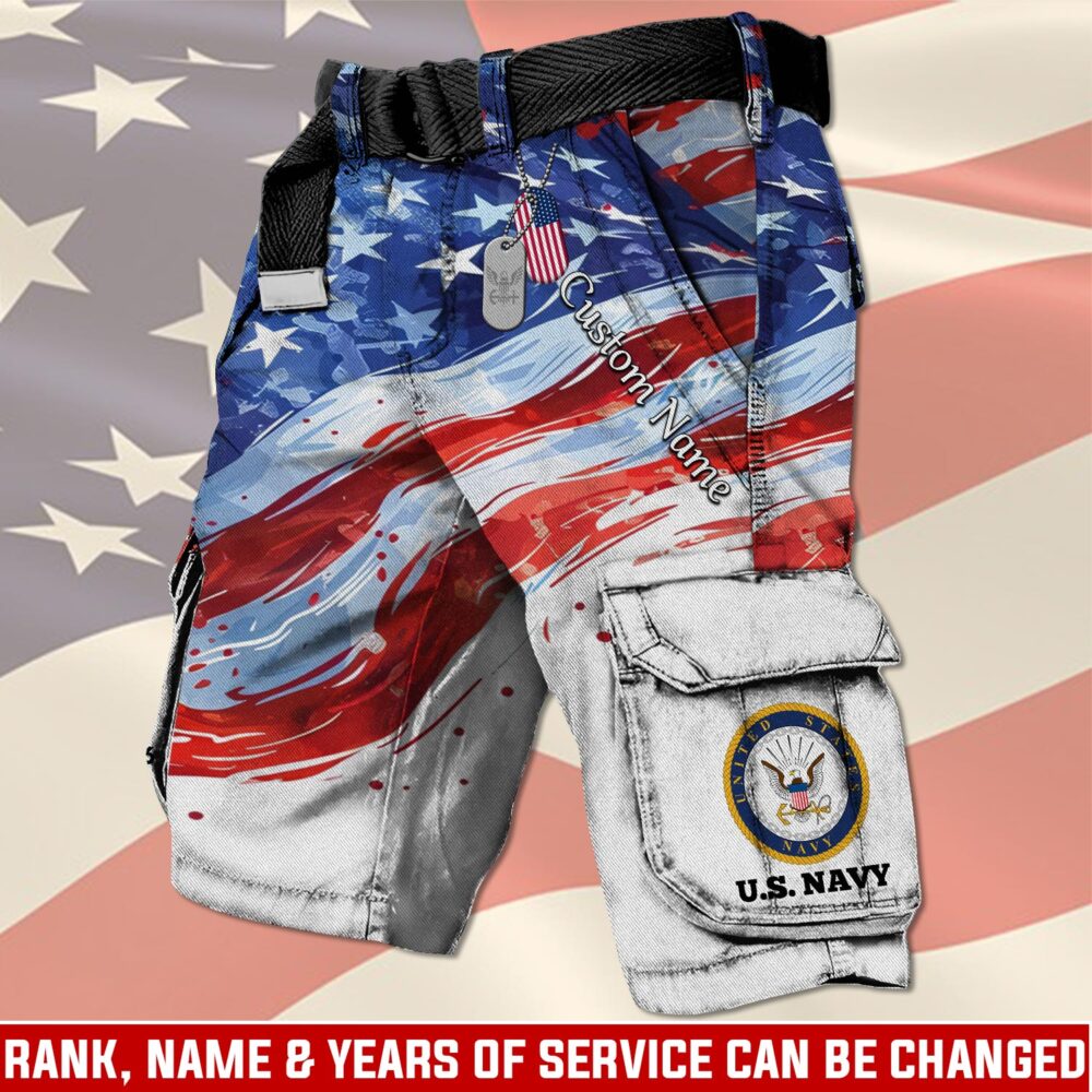 US Navy, I Walked The Walk - Cargo Shorts (Belt Excluded)