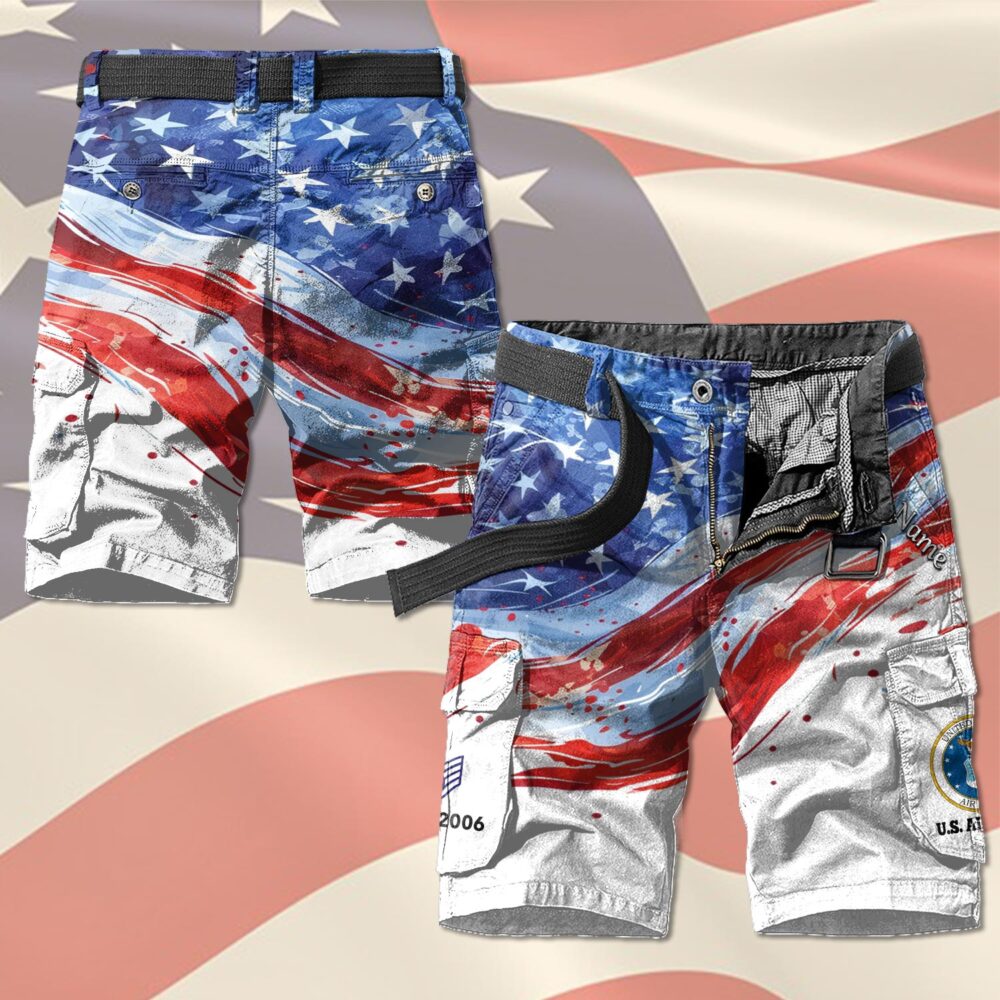 US Air Force , Freedom Over Fear - Cargo Shorts (Belt Excluded) - Image 2