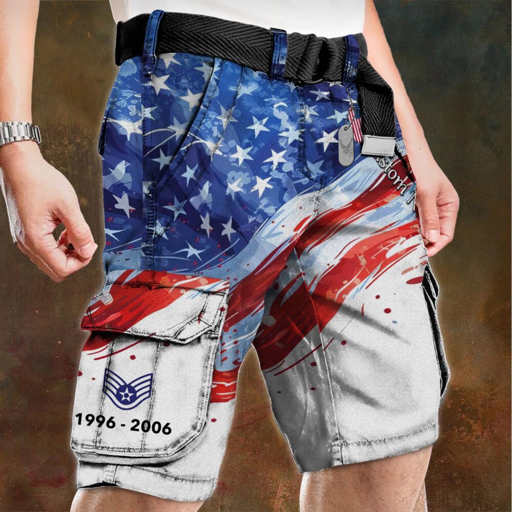 US Air Force , Freedom Over Fear - Cargo Shorts (Belt Excluded) - Image 4