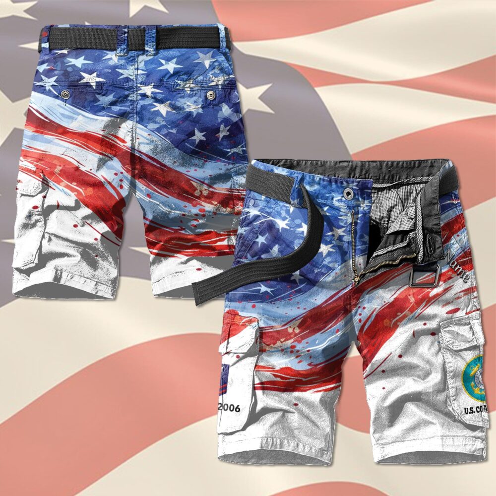 US Coast Guard, Thank a Veteran - Cargo Shorts (Belt Excluded) - Image 2