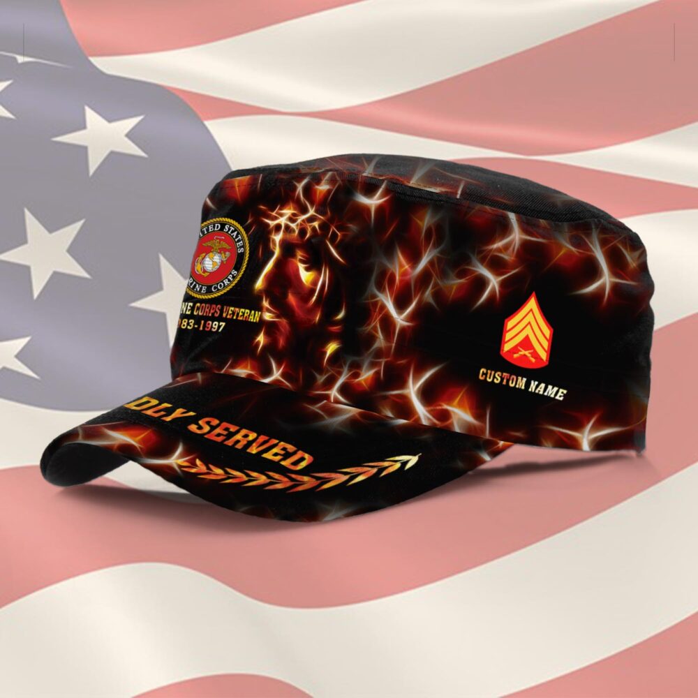 US Marine Corps, Honor, Duty, Service - Military Cap - Image 2
