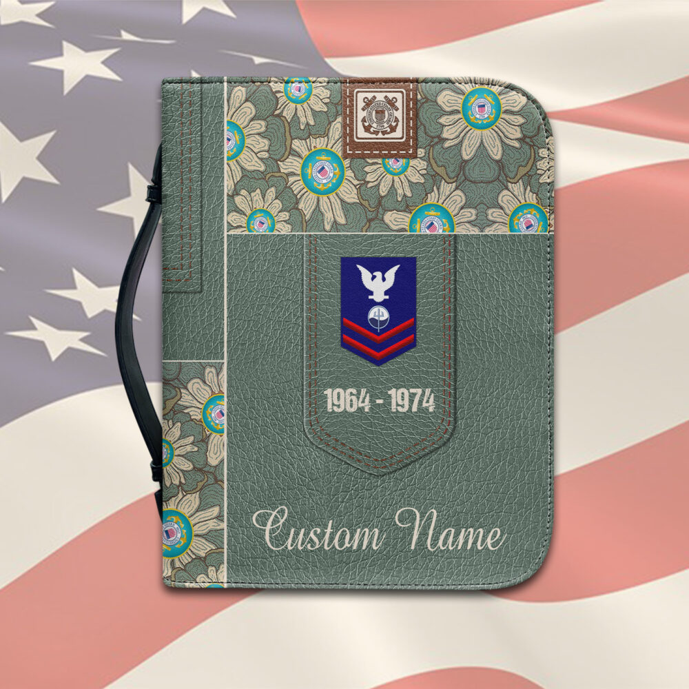 US Coast Guard, American By Birth, Veteran By Choice - Bible Cover 2XL - Image 2