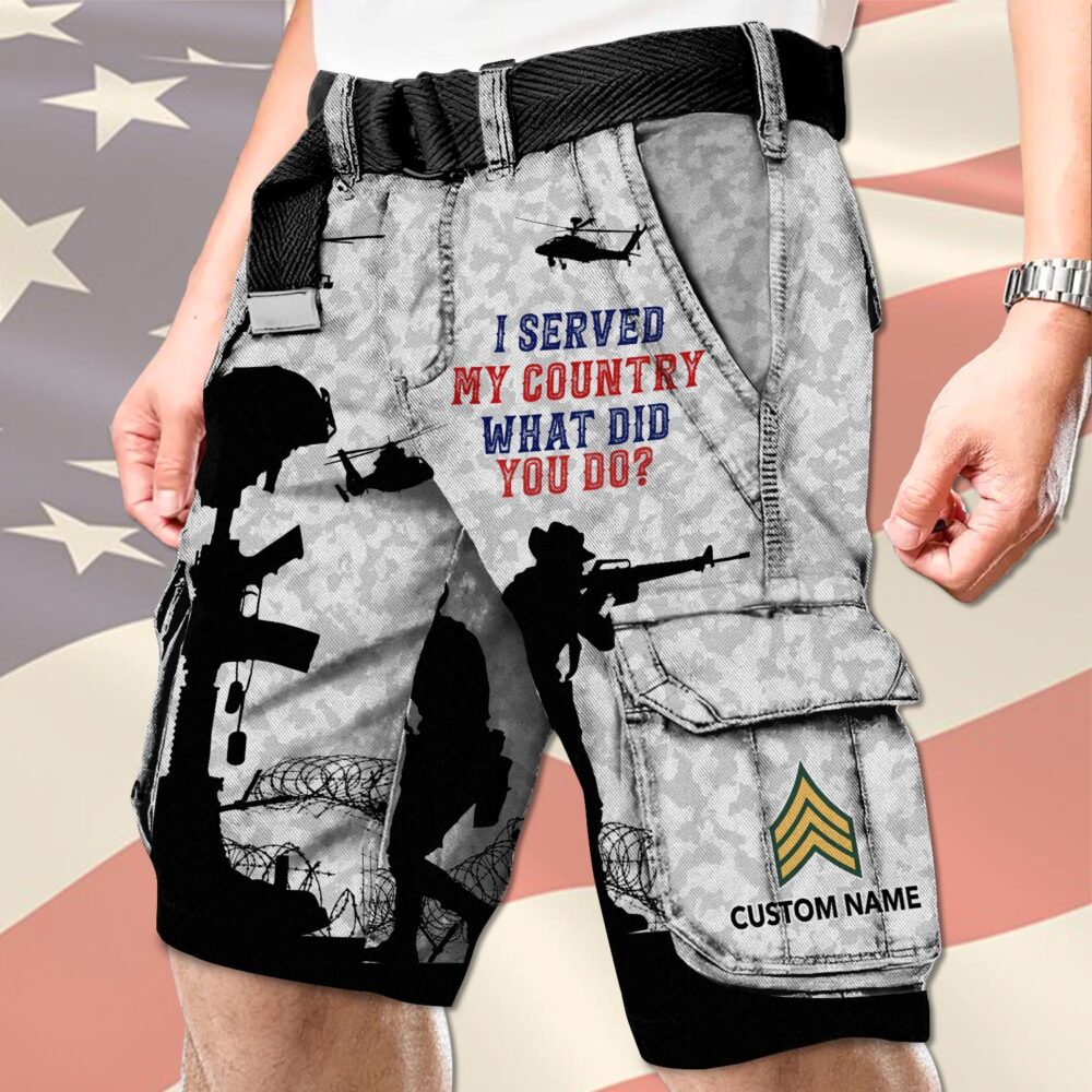 US Army, E 9 Army Sergeant Major - Cargo Shorts (Belt Excluded) - Image 3