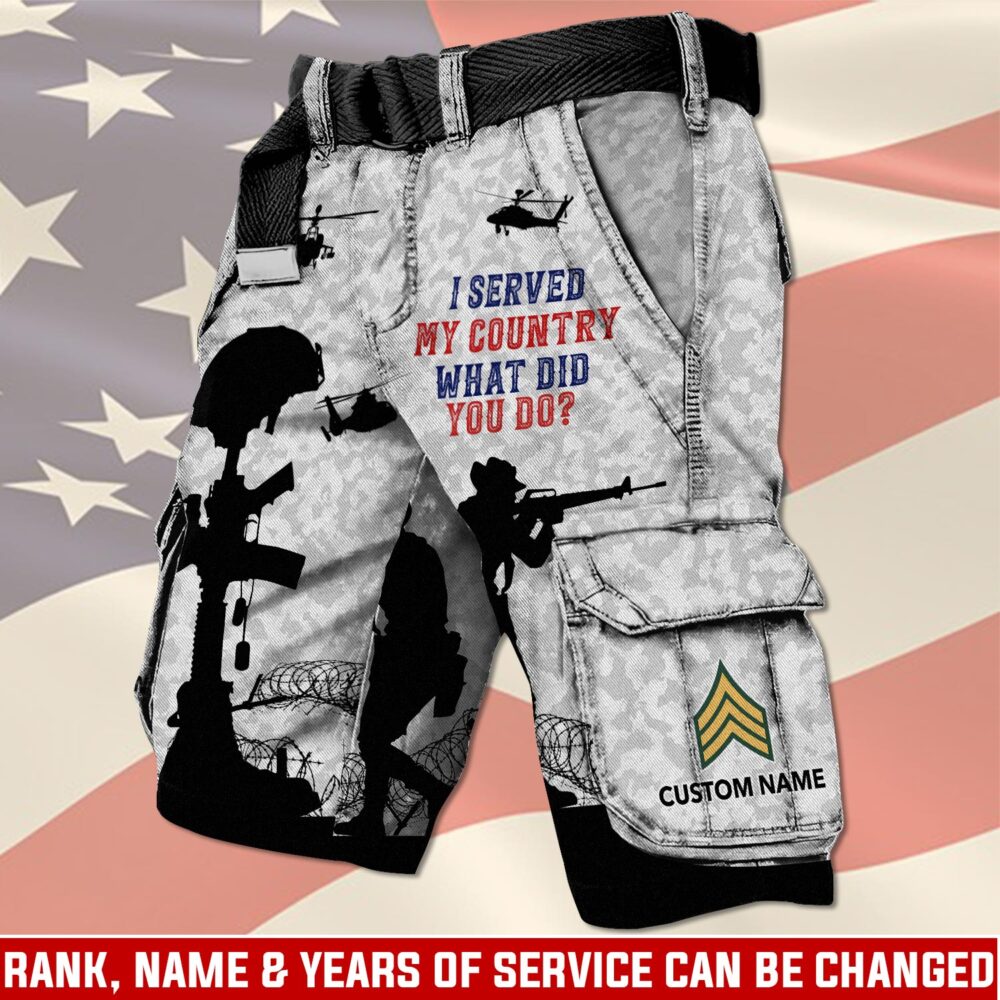 US Army, E 9 Army Sergeant Major - Cargo Shorts (Belt Excluded)