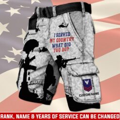 US Coast Guard, E 3 Blue - Cargo Shorts (Belt Excluded)