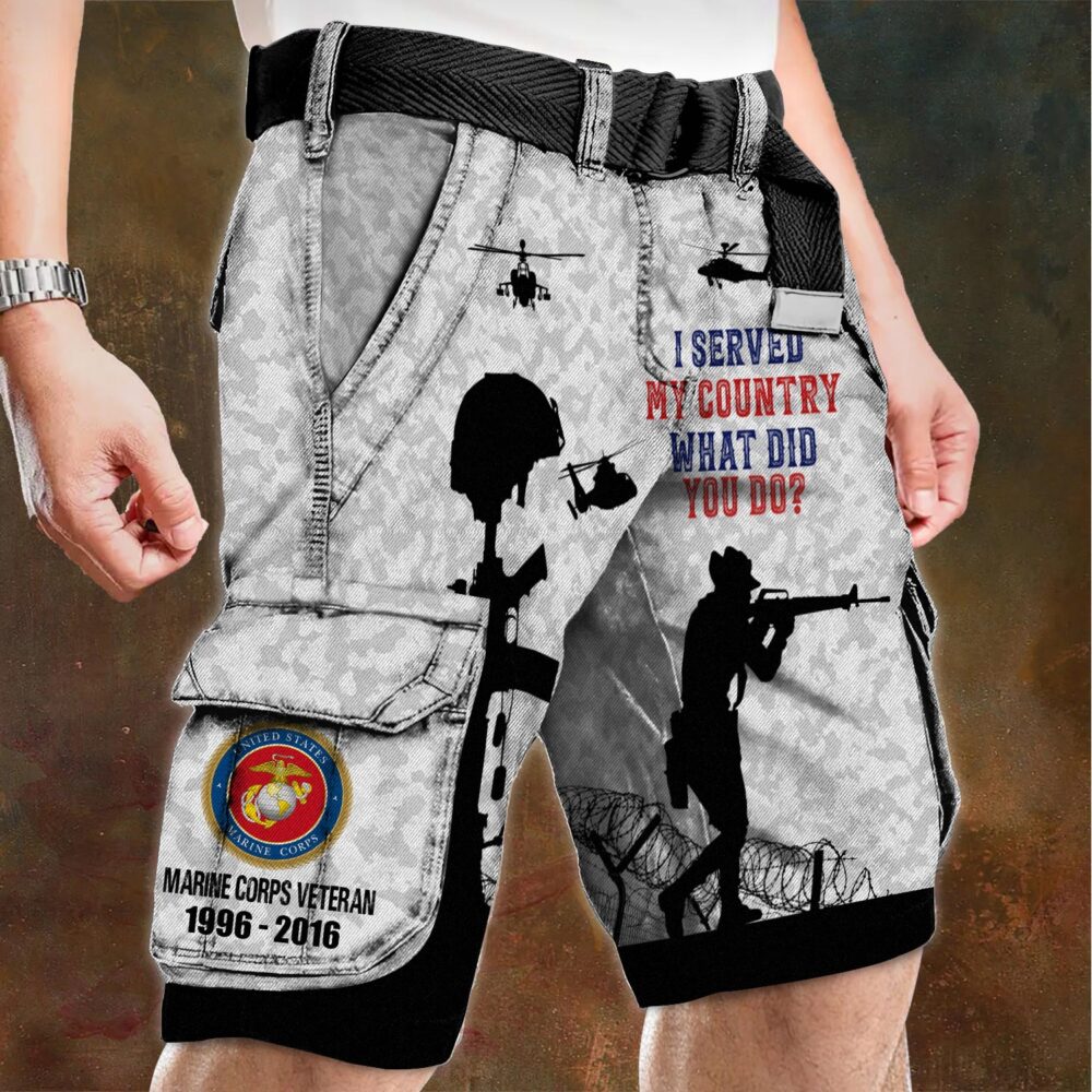 US Marine Corps, First to Fight - Cargo Shorts (Belt Excluded) - Image 4